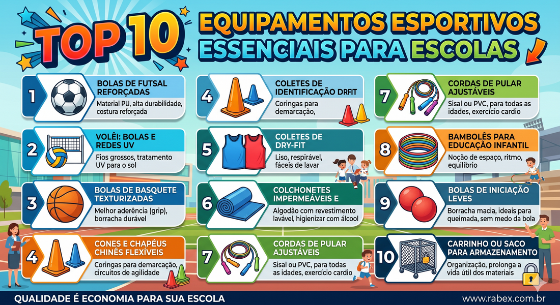 TOP 10 Equipamentos Esportivos Essenciais para Escolas