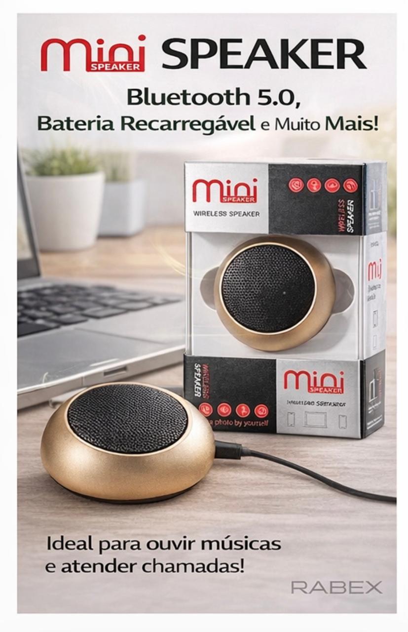 Caixinha de Som Bolinha Mini Speaker Potencia