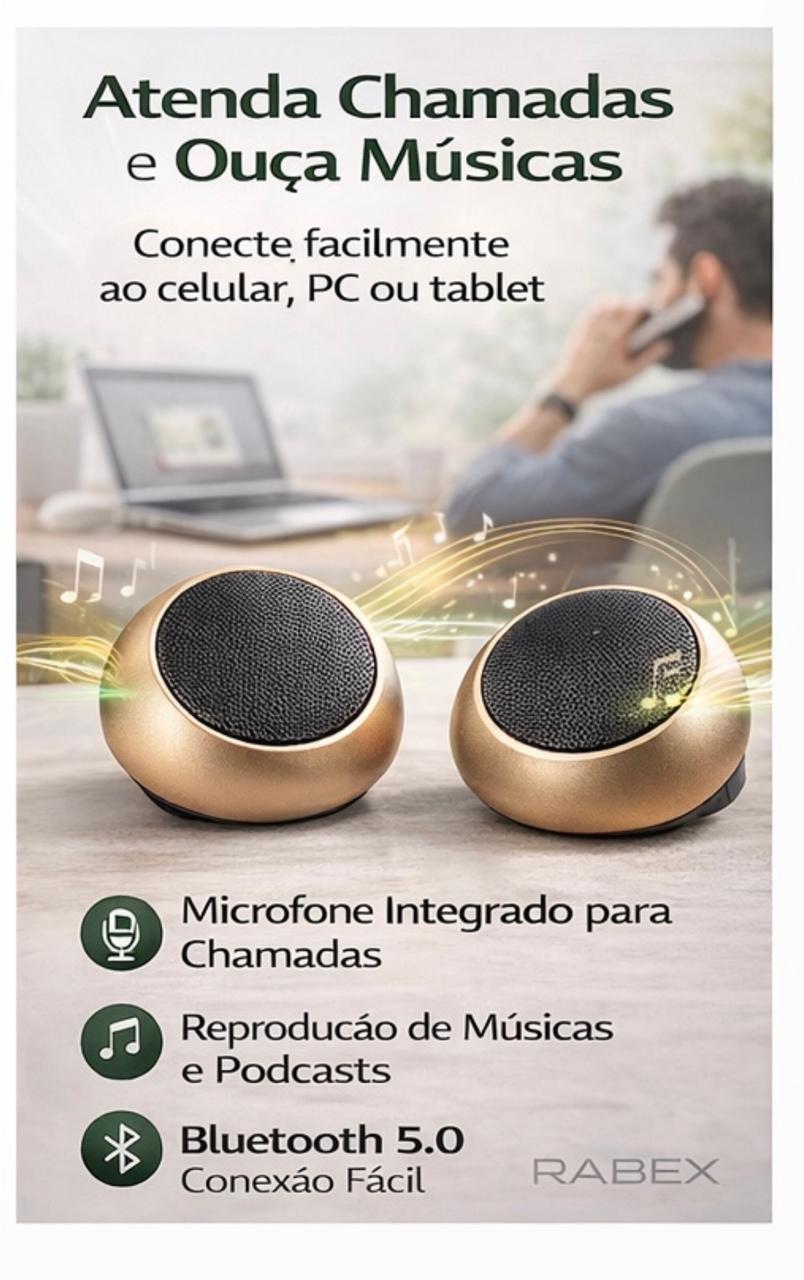 Caixinha de Som Bolinha Mini Speaker Potencia