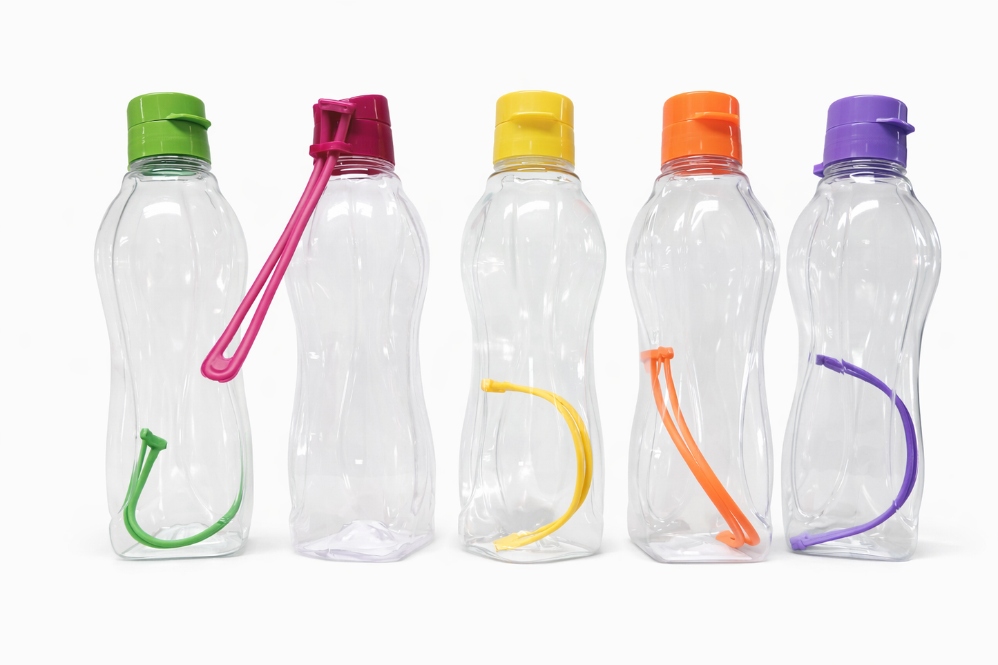Squeeze transparente plástico 600ml com alça