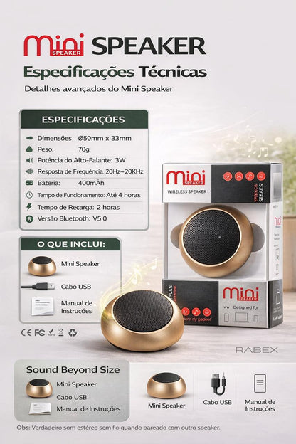 Caixinha de Som Bolinha Mini Speaker Potencia