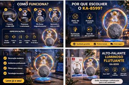 Auto-falante luminoso suspenso KA 8599 LED