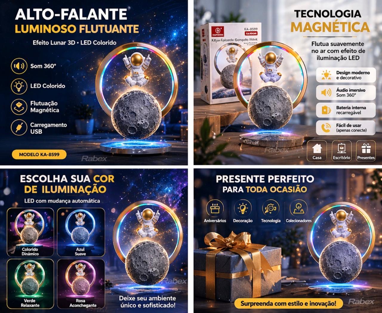 Auto-falante luminoso suspenso KA 8599 LED