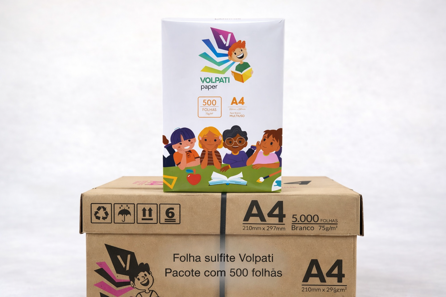 Folha Sulfite Paper A4 75gr 210mmx297mm Pct. 500 folhas