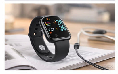 Smartwatch Relógio Digital Bracelet Your Health Steward Preto/Branco