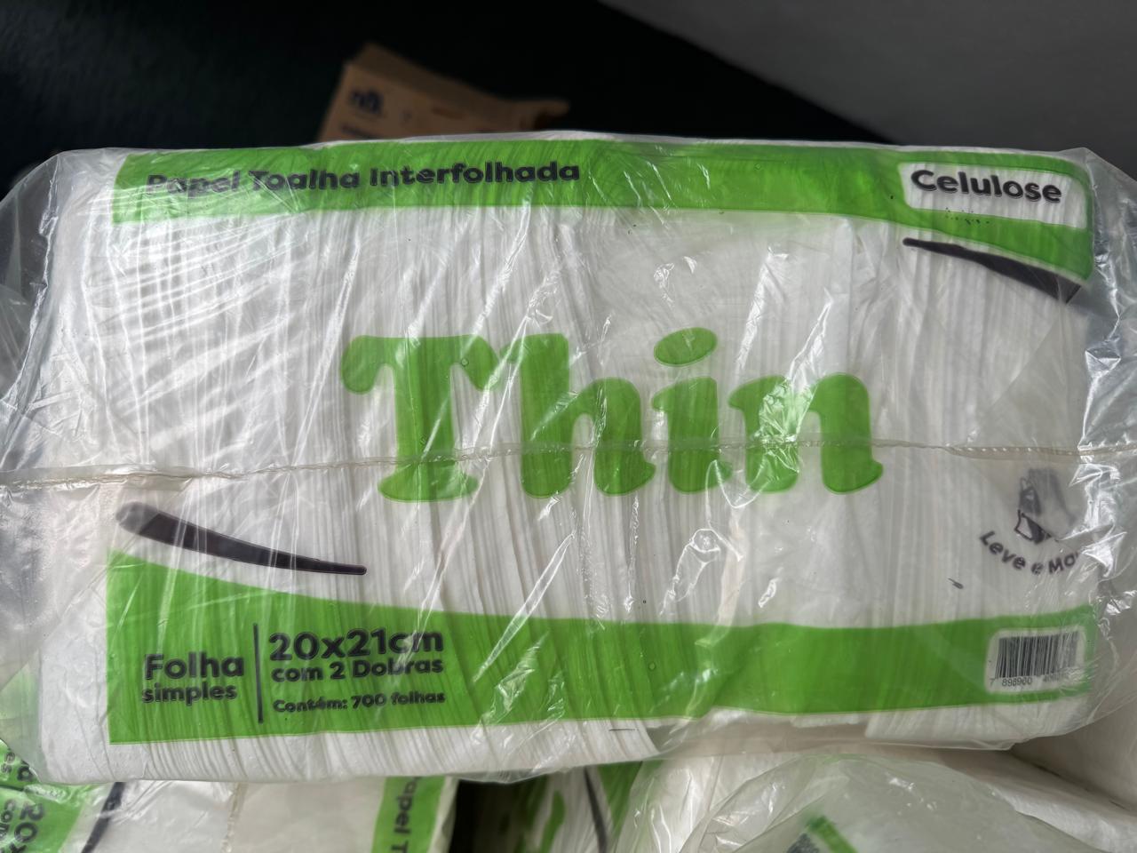 Papel Interfolha Celulose Thin 700 folhas