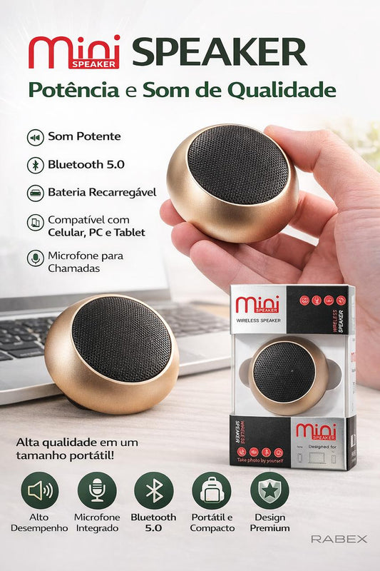 Caixinha de Som Bolinha Mini Speaker Potencia