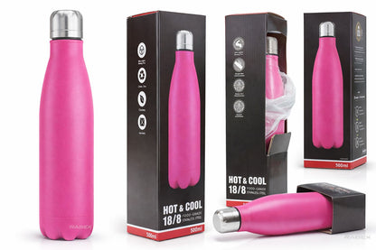 Garrafa Térmica quente e frio Rosa 500ml